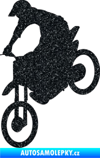 Samolepka Motorka 016 levá motokros Ultra Metalic černá