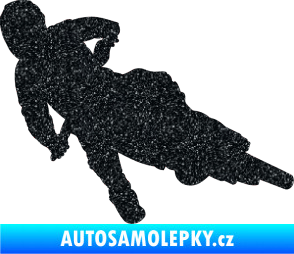 Samolepka Motorka 023 pravá motokros Ultra Metalic černá