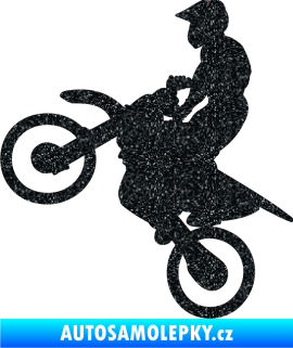 Samolepka Motorka 024 levá motokros Ultra Metalic černá