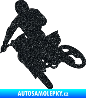 Samolepka Motorka 025 levá motokros Ultra Metalic černá