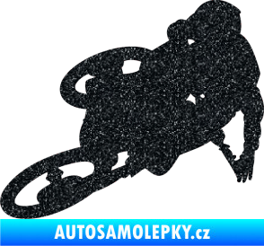 Samolepka Motorka 026 levá motokros freestyle Ultra Metalic černá