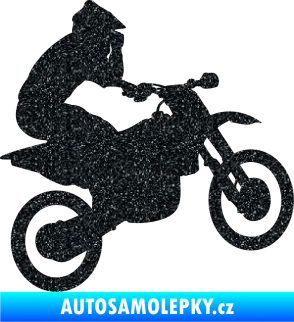 Samolepka Motorka 027 pravá motokros Ultra Metalic černá