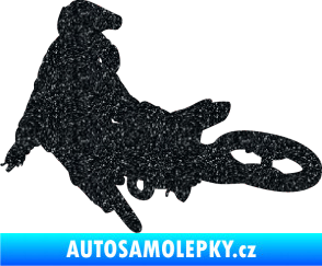 Samolepka Motorka 028 levá motokros Ultra Metalic černá