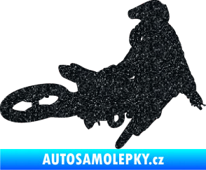 Samolepka Motorka 028 pravá motokros Ultra Metalic černá