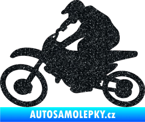 Samolepka Motorka 031 levá motokros Ultra Metalic černá