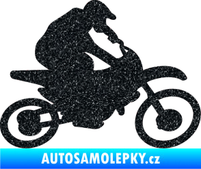 Samolepka Motorka 031 pravá motokros Ultra Metalic černá