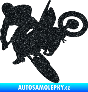 Samolepka Motorka 033 levá motokros Ultra Metalic černá