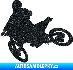 Samolepka Motorka 034 levá motokros Ultra Metalic černá