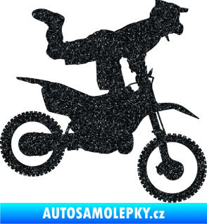 Samolepka Motorka 038 pravá motokros freestyle Ultra Metalic černá