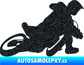 Samolepka Motorka 039 pravá motokros Ultra Metalic černá