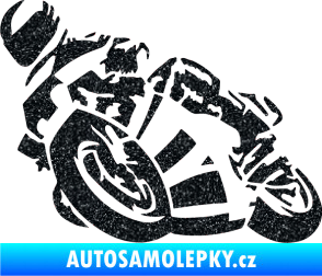 Samolepka Motorka 040 levá road racing Ultra Metalic černá