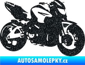 Samolepka Motorka 041 pravá road racing Ultra Metalic černá