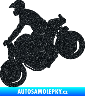 Samolepka Motorka 044 levá motokros Ultra Metalic černá