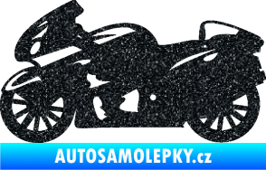 Samolepka Motorka 048 levá silniční Ultra Metalic černá