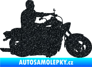 Samolepka Motorka 049 pravá Ultra Metalic černá