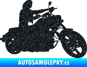 Samolepka Motorka 050 pravá Ultra Metalic černá