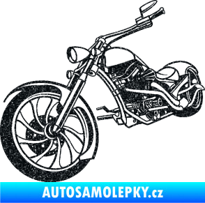 Samolepka Motorka chopper 002 levá Ultra Metalic černá