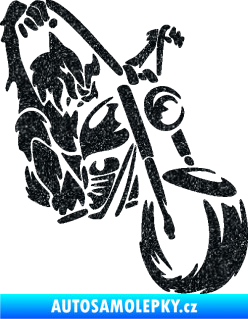 Samolepka Motorkář 015 pravá harley Ultra Metalic černá