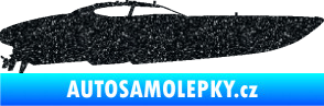 Samolepka Motorový člun 002 pravá Ultra Metalic černá