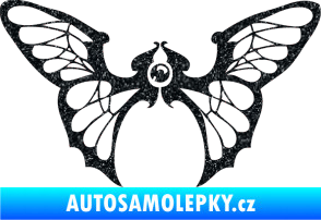 Samolepka Motýl 001 pravá Ultra Metalic černá