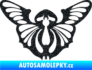 Samolepka Motýl 002 pravá Ultra Metalic černá