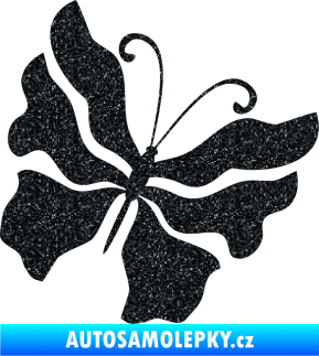 Samolepka Motýl 003 pravá Ultra Metalic černá
