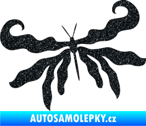 Samolepka Motýl 004 levá Ultra Metalic černá