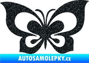 Samolepka Motýl 013 Ultra Metalic černá