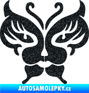 Samolepka Motýl 016 kočičí obličej Ultra Metalic černá