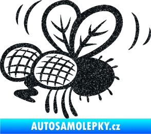 Samolepka Moucha 002 levá Ultra Metalic černá