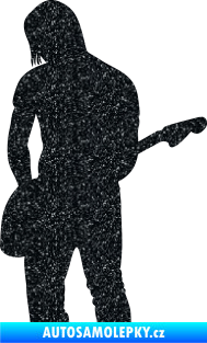 Samolepka Music 005 levá hráč na kytaru Ultra Metalic černá