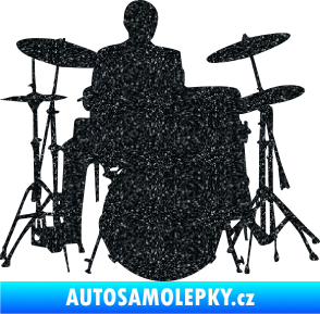 Samolepka Music 009 pravá hráč na bicí Ultra Metalic černá