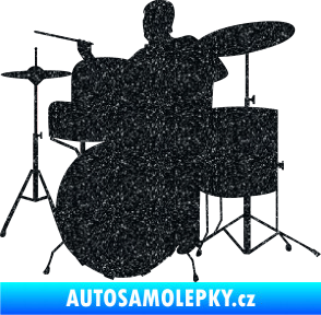 Samolepka Music 011 levá hráč na bicí Ultra Metalic černá