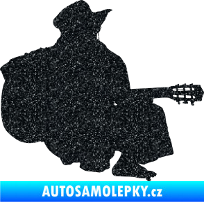 Samolepka Music 014 pravá hráč na kytaru Ultra Metalic černá