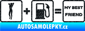 Samolepka My best friend  Ultra Metalic černá