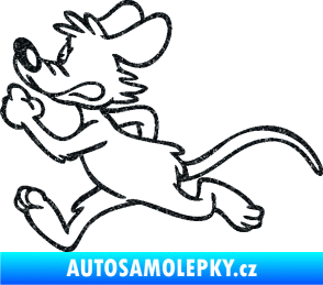 Samolepka Myš 001 levá sprintuje Ultra Metalic černá