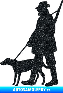 Samolepka Myslivec 002 levá Ultra Metalic černá