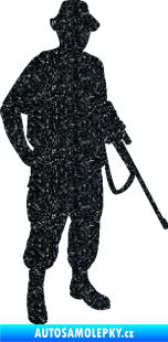 Samolepka Myslivec 004 pravá Ultra Metalic černá