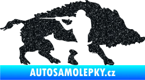 Samolepka Myslivost 006 pravá divoké prase Ultra Metalic černá