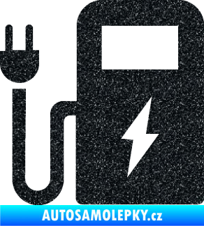Samolepka Nabíjecí stanice 001 levá elektromobil charge Ultra Metalic černá