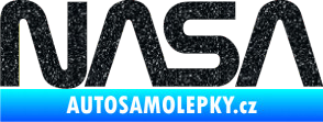 Samolepka NASA nápis Ultra Metalic černá