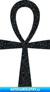Samolepka Nilský kříž Ankh Ultra Metalic černá