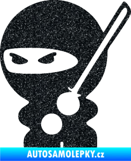 Samolepka Ninja baby 001 levá Ultra Metalic černá