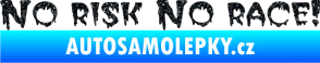 Samolepka No risk no race 002 Ultra Metalic černá