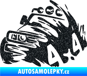 Samolepka Off Road 002 levá 4x4 Ultra Metalic černá