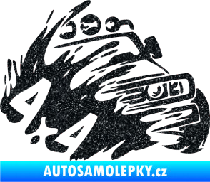 Samolepka Off Road 002 pravá 4x4 Ultra Metalic černá