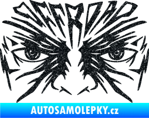 Samolepka Off Road 004 s obličejem Ultra Metalic černá