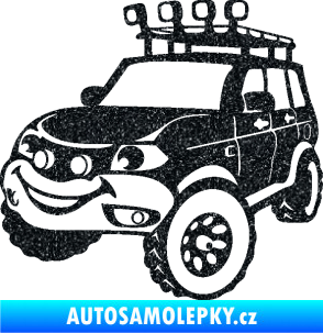 Samolepka Off Road 005 levá veselé autíčko Ultra Metalic černá