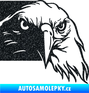 Samolepka Orel 010 pravá hlava Ultra Metalic černá