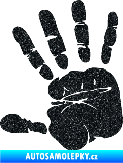 Samolepka Otisk ruky levá Ultra Metalic černá